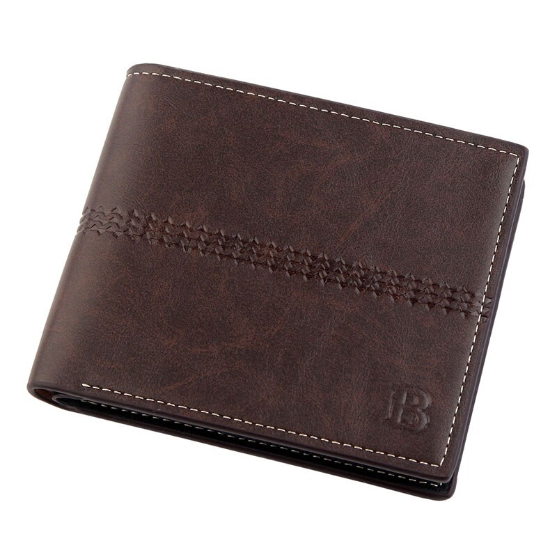 Short Wallet for Men Business Credit Card Holders Slim Men's Wallet Bifold Pu Leather Cards Wallets Luxury Purse Male