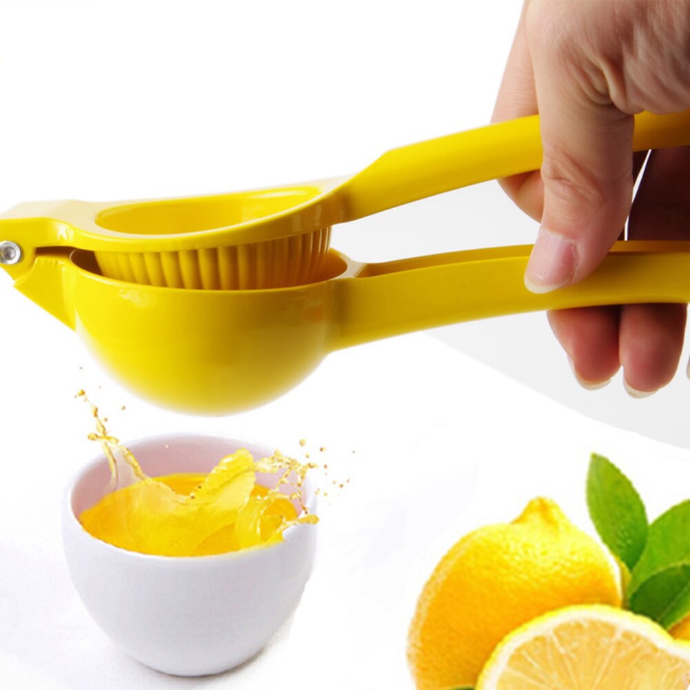 1pc Lemon Squzeer Handle Press Fruit Strainer Juicer Multifunctional Tool Useful Manual Yellow High