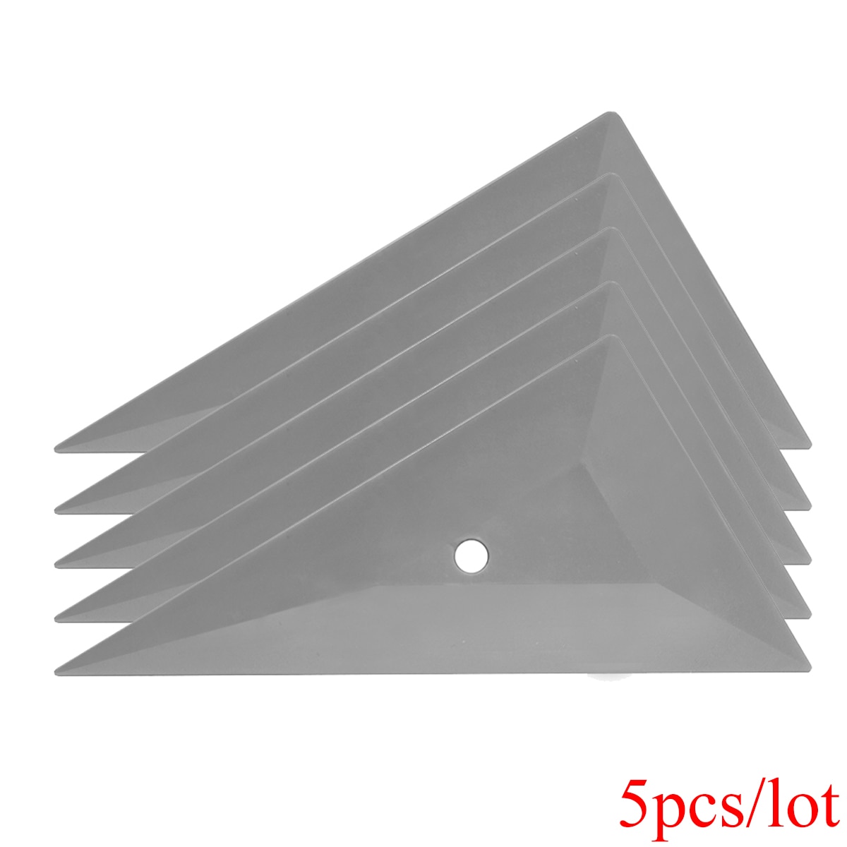 5pcs Triangle Plastic Silver Squeegee 5A73