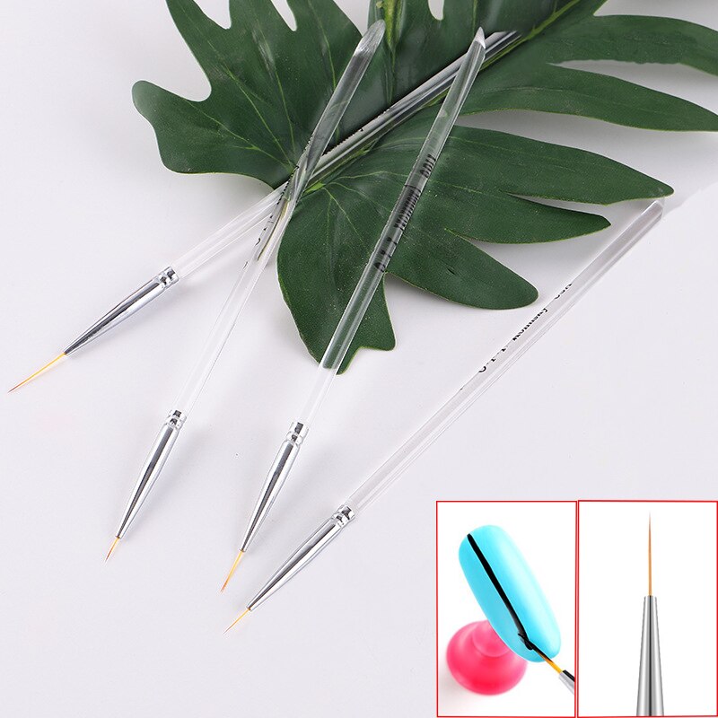 Diy Nagels Penselen Puntjes Schilderen Tool 4 Stks/sets Nail Art Nagels Decor Sets Voor Salon Manicure Gereedschap Nail Brush Set