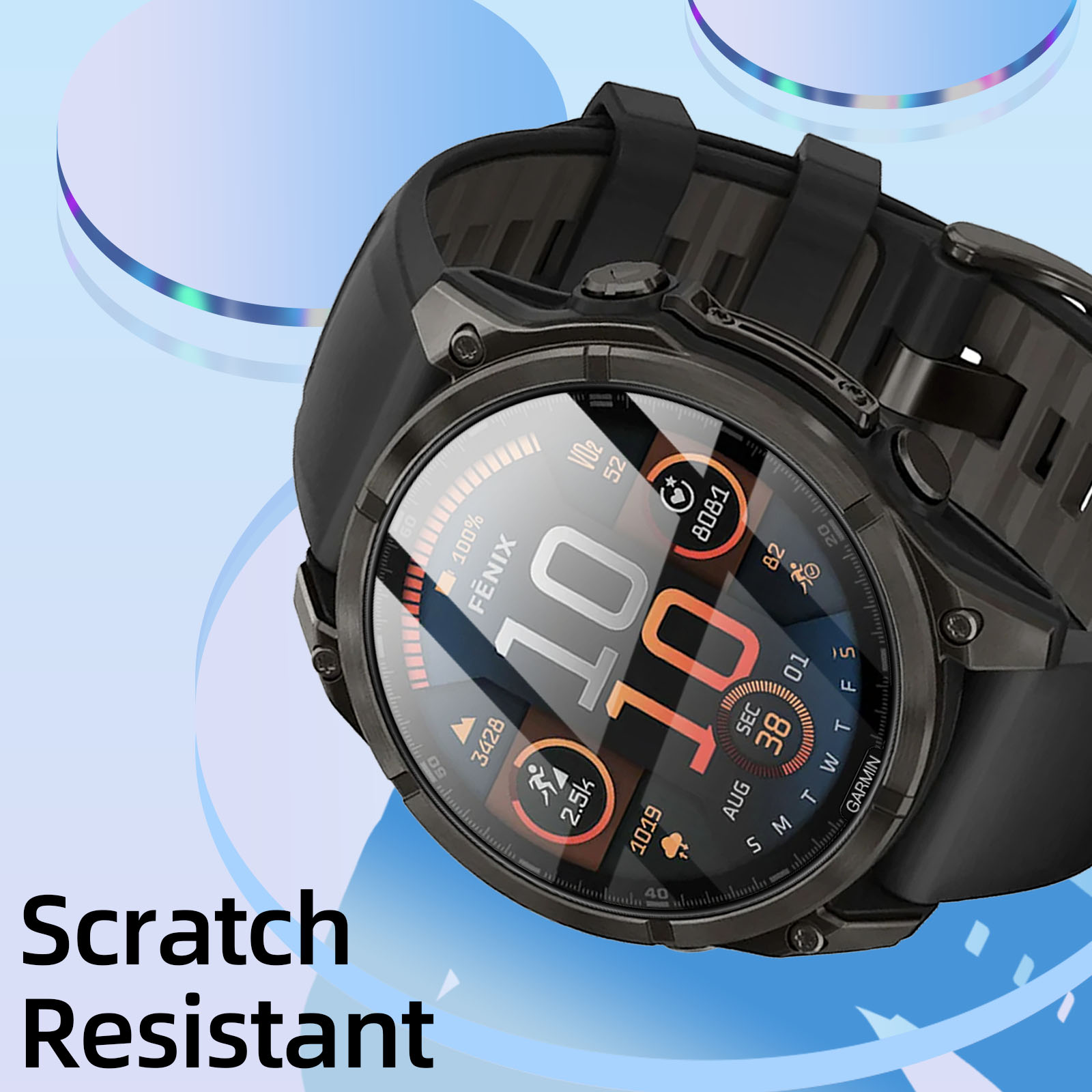 Skærmbeskytter til garmin fenix 8 51mm 47mm amoled 3d buet fulddækkende beskyttelsesfilm til fenix 8 beskyttelsestilbehør