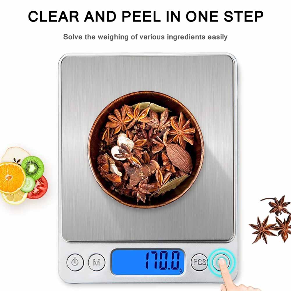 3 kg Household Kitchen Scale Electronic Food Scales Diet Scales Measuring Tool Slim LCD Digital Electronic Weighing Scale XNC