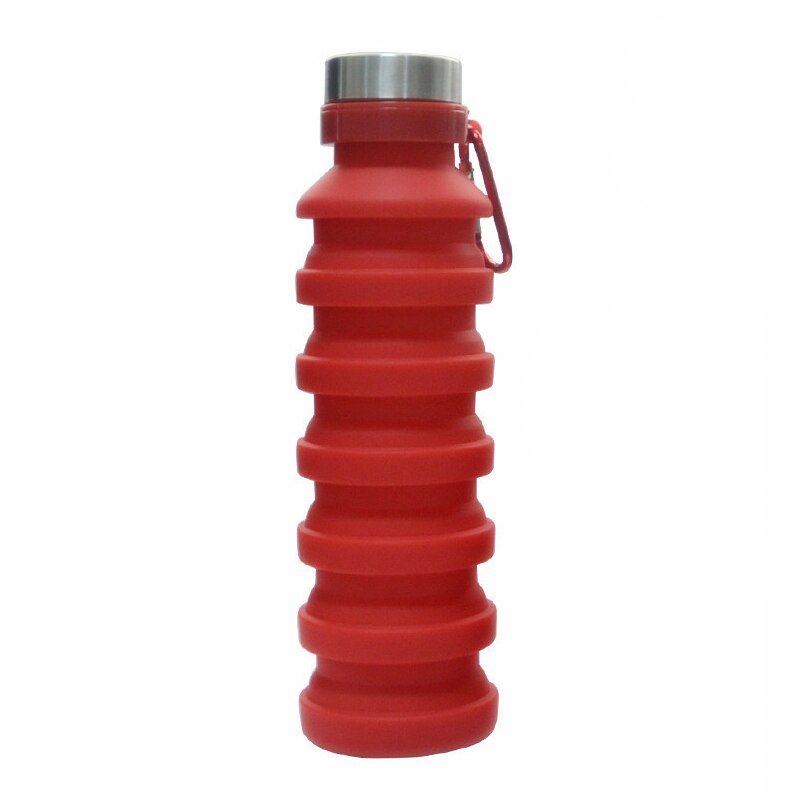 470 ml/550 ml bærbare silikone vandflaske, der kan trækkes tilbage sammenfoldelig kaffeflaske e udendørs rejseværktøj sammenklappelige sportsflasker: 9