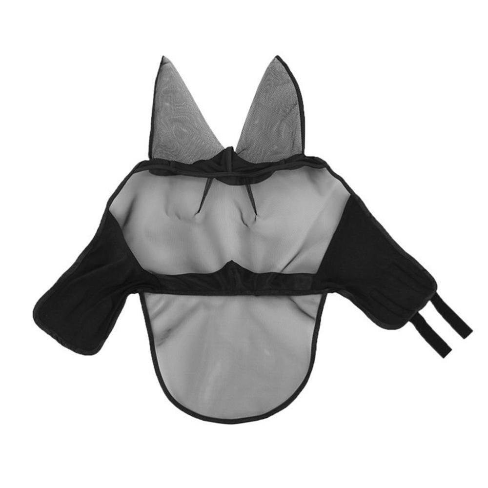 Hästfluga mask sommaröga näsa örat anti mygga bekväm mask anti-mygg hästhuvud häst huva andas huvudbonader h  o9 o 9: Xl