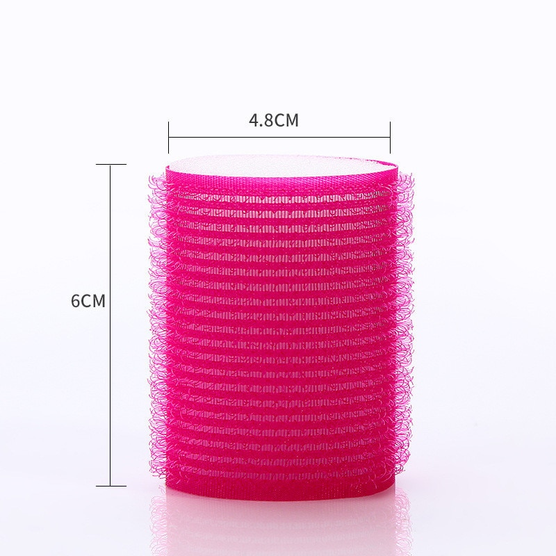 6 unids/set 4cm Color DE Ramdom de plástico adhesivo rulos de pelo de esponja de Curling magia rodillos peluquería DIY Kit de herramientas