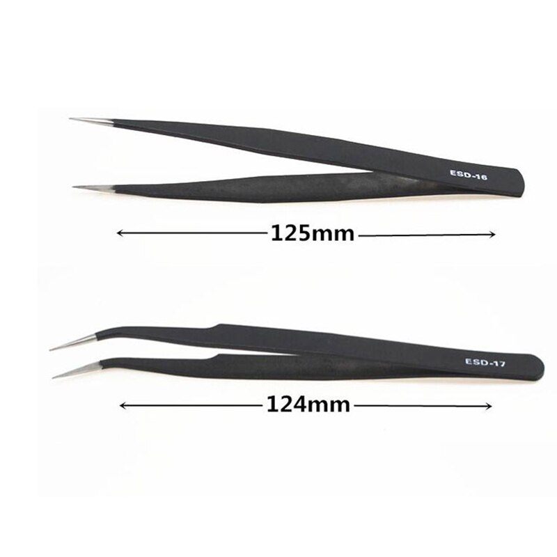 1PCS Different size ESD-10 ESD-11 ESD-12 ESD-13 ESD-14 ESD-15 Tweezers Tweezer