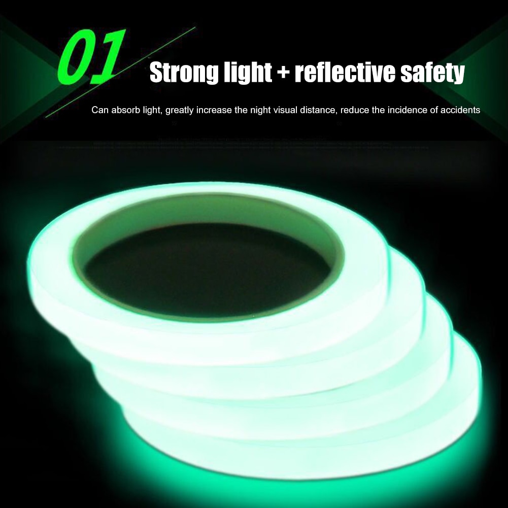 MTB Bike Reflective Stickers Cycling Fluorescent Tape Portable 8mx1cm Waterproof Bicycle Waterproof Cycling Elements