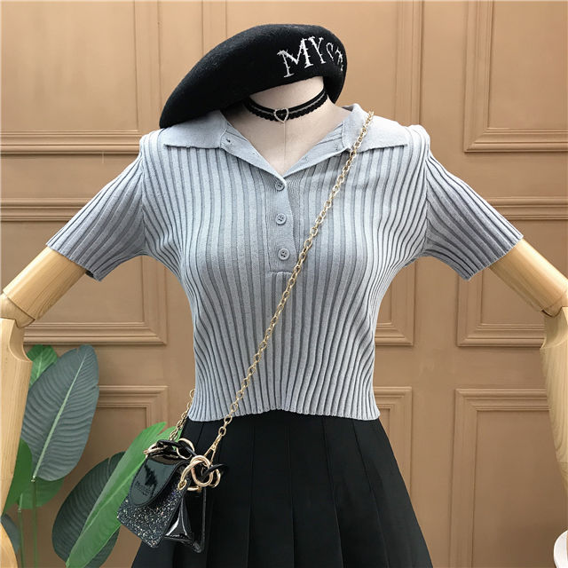 T-shirt à manches courtes pour femmes, Streetwear de Style coréen pour dames, confortable, Slim, solide, assortie, Simple, décontracté, offre spéciale: Gray / S