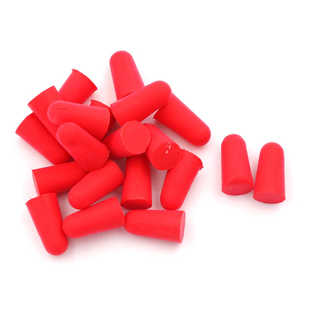 20Pcs (10 Pair) Noise Reduction Silicone Soft Ear Plugs Swimming Silicone Earplugs Protective For Sleep Comfort Earplugs: Red