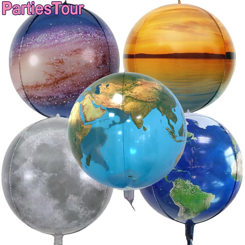 22 &#39;&#39;Globe Ballonnen 4D Bol Maan Galaxy Ballonnen Aarde Ballonnen Planeet Folie Ballonnen Voor Galaxy Ruimte Verjaardag Feestartikelen