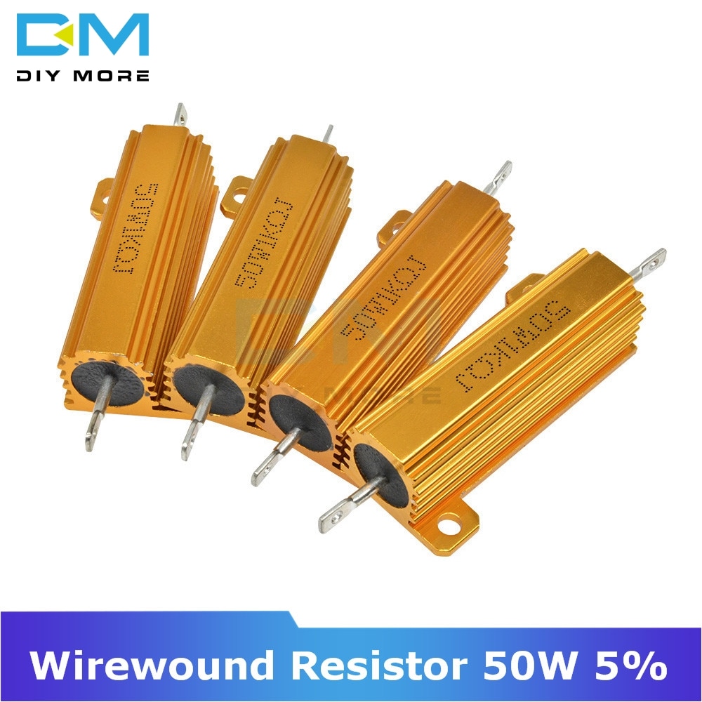 0,5 R 1R 2R 4R 6R 8R 10R 20R 50W Aluminium Hülse Untergebracht fallen Energie Wirewound Widerstand 1K 5% + 5% -5% 0.5/1/2/4/6/8/10/20/50/100 Ohm