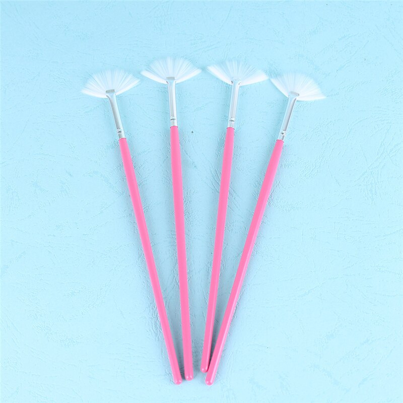 Pincel para uñas arte abanico en forma de abanico, limpieza de polvo, brocha rosa para efecto degradado, para crear manicura, 1 Uds.