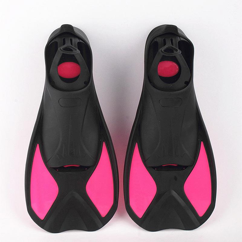 Snorkelen Duiken Zwemmen Vinnen Volwassen/Kids Flexibele Comfort Zwemmen Vinnen Dompelpompen Voet Kinderen Vinnen Flippers Water Sport: Rose red / XXS
