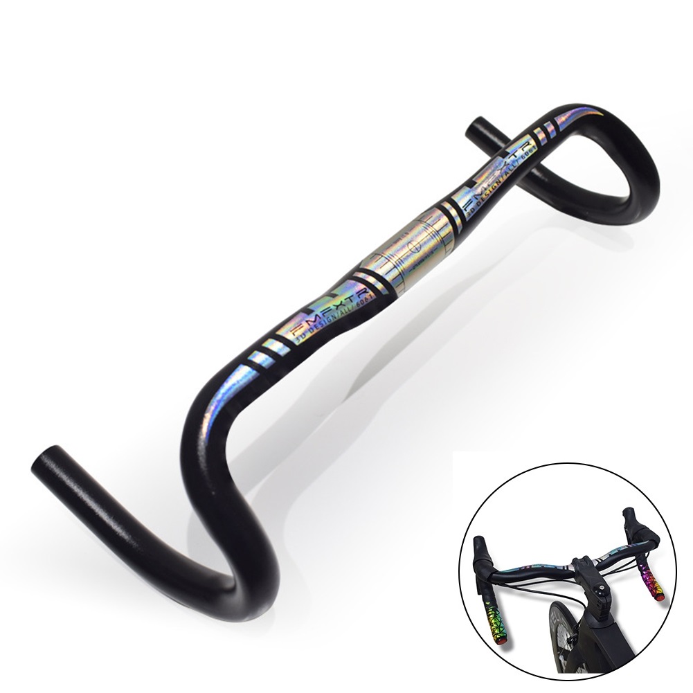 Road Bike Gravel Handlebar Ultralight Racing Bike Bar Bike Steering Wheel Bent Handlebar Inner Routing 31.8mm*420/450/480mm
