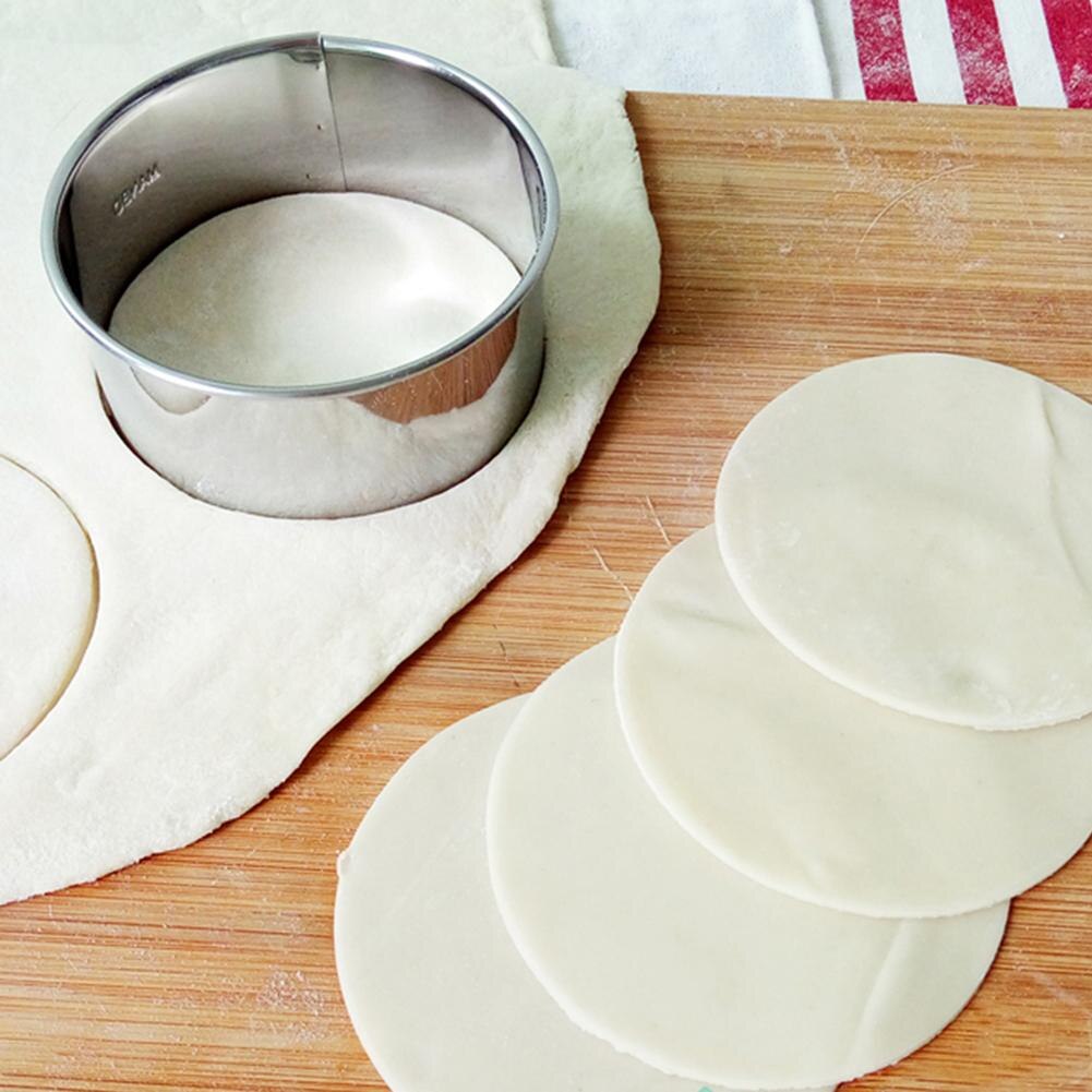 3 piezas de moldes de bolas de masa redonda de acero inoxidable tartas de huevo molde de envoltura de masa para cortar galletas herramientas de cocina