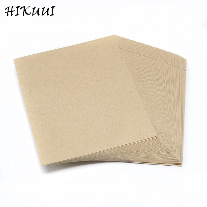 100 stk /200 stk kaffeposer varmeforsegling papir mylar pakkepose te kaffe kiks åben top kraftpapir aluminiumsfolie vandtæt pose