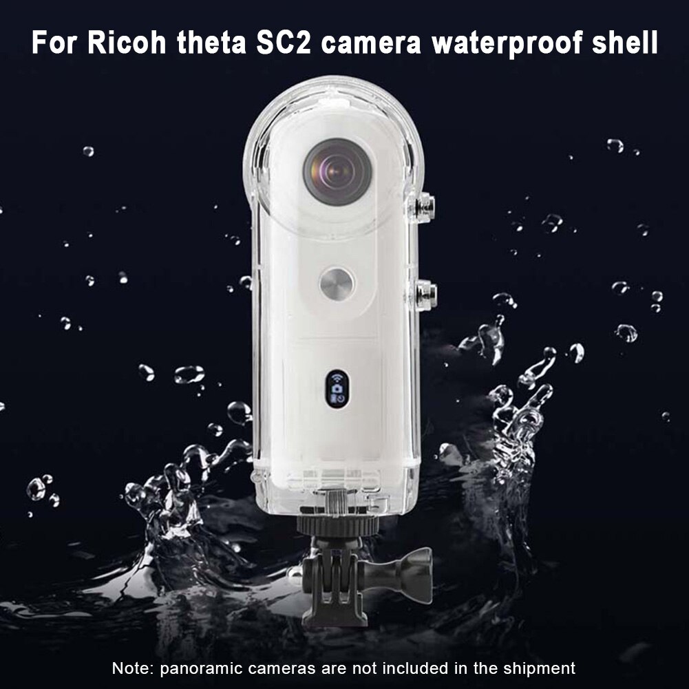 30m hus hurtig frigivelse vandtæt etui beskyttende skal gennemsigtigt undervands dykning kamera tilbehør til ricoh theta sc
