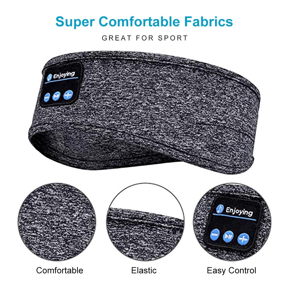 Cuffie senza fili bluetooth 5.0 cuffie per dormire maschera per gli occhi lettore musicale/sport fascia da viaggio cuffie con fascia per il sudore cuffie Headset2021