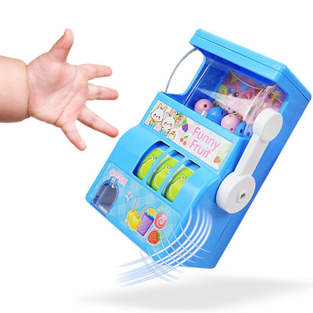 Vintage manuel mini spilleautomat heldig legetøj simulering lotteri frugt maskine til børn børn uddannelsesmæssige legetøj maskine legetøj