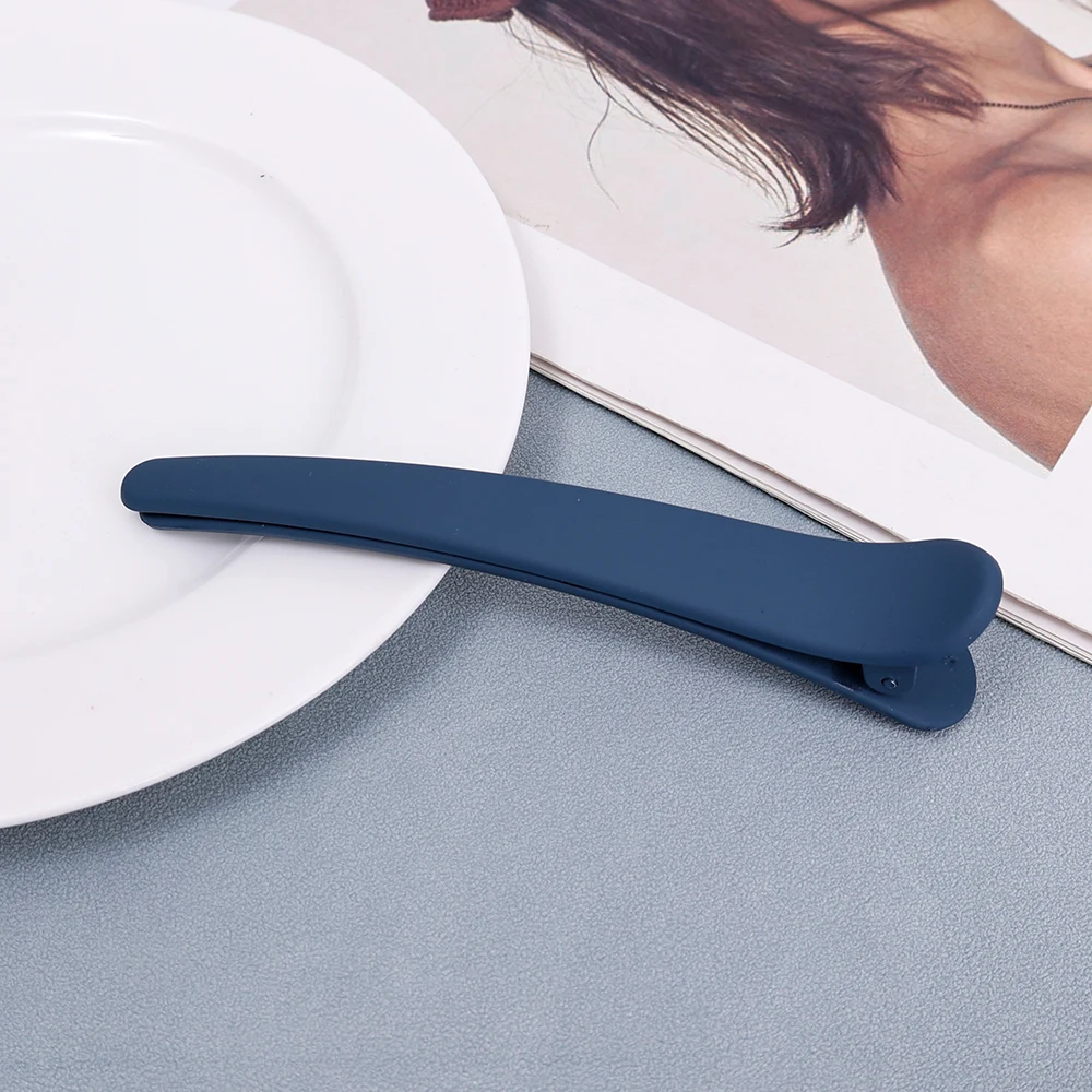 5 uds Clips de maquillaje niñas Clip de boca de pato mujeres Clip de pelo de plástico horquilla accesorios para el cabello abrazadera de sección peluquería: Rojo