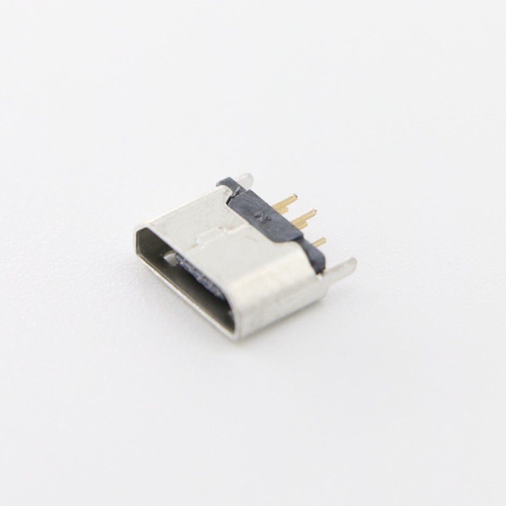10 Stuks Verticale Micro Usb 5P Vrouwelijke Plug Android Opladen Plug Micro Staart Plug Connector: Flat mouth