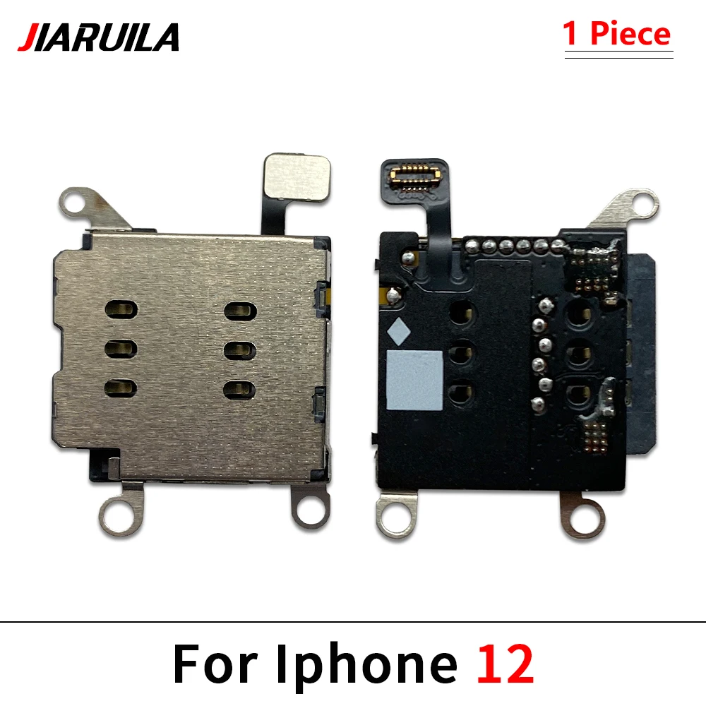SIM Card Reader For Iphone 15 14 13 12 Pro Max Mini Plus Dual SIM Card Slot Socket Inner Adapter Flex Cable Replacement Parts: WHITE