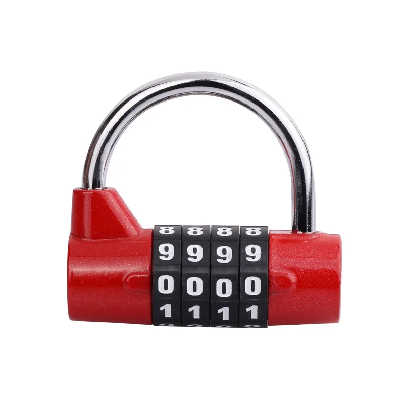 4,5 Digit Number Combination Travel Password Lock Zinc Alloy Combination Padlock 4 Colors Coded Lock Security Safely Code: Red