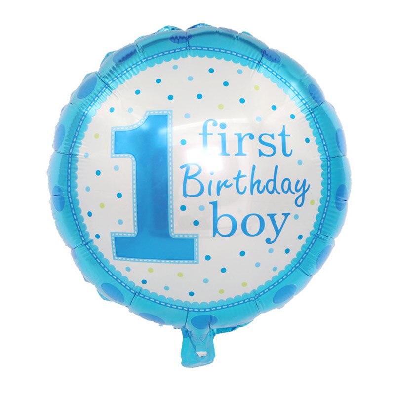 Ballons pour bébé 1 premier anniversaire | Ballon pour fille et garçon de 1 an, ballons avec numéros à feuille d'aluminium, décoration de fête pour enfants, de fête: 18inch round blue