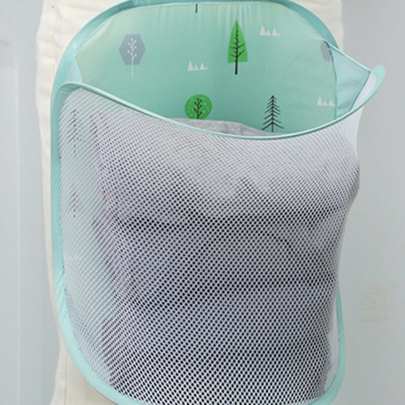 Small Hanging Laundry Net Laundry Hamper Kids Dirty Clothes Hanging Mesh Bathroom Storage Bag Clothes Organizer