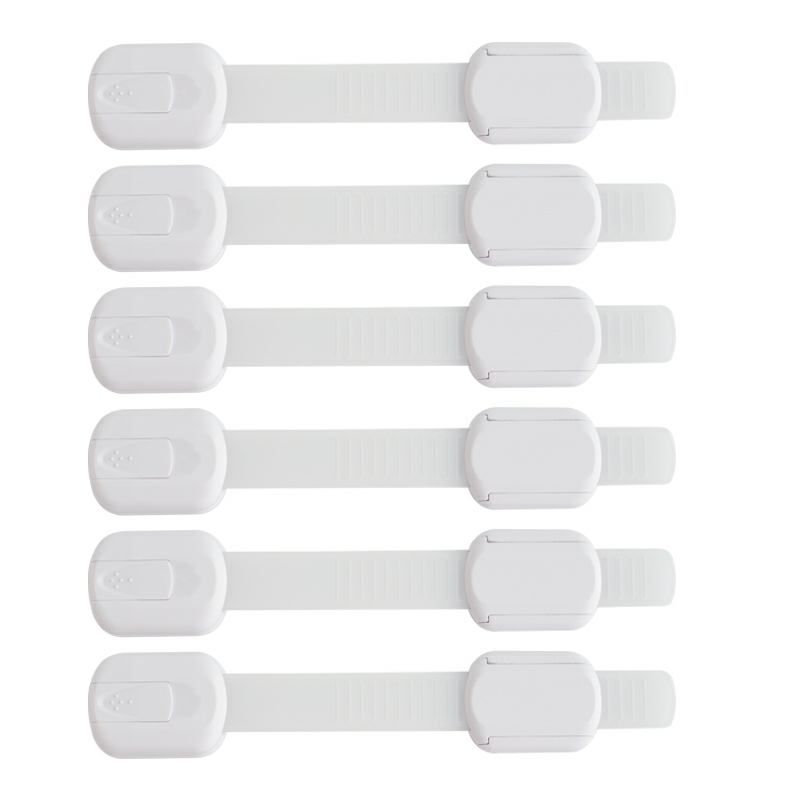 TUSUNNY 6 Pcs Magnetic Children Safety Drawer Lock Limiter Infant Baby Drawer Latch Cabinet Protection Security Invisible Locks: white 6pcs