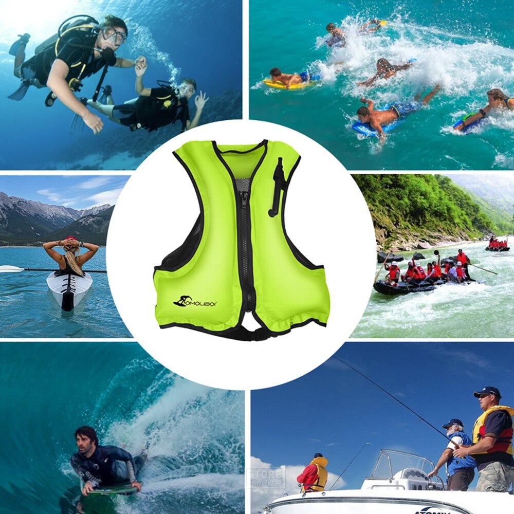 Adults Life Jacket Surf Vest Kayak Wakeboard Jet Ski Raft Fishing Vest Motorboats Rescue Boat Swimming Surf Sailing Safety Vest
