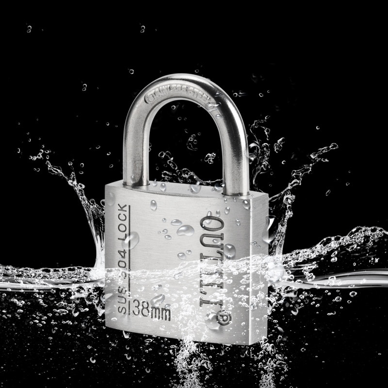 304 Stainless Steel Padlock Outdoor Lock for Luggage Notebook Outdoor Fence Railings Small Drawers Furniture Door