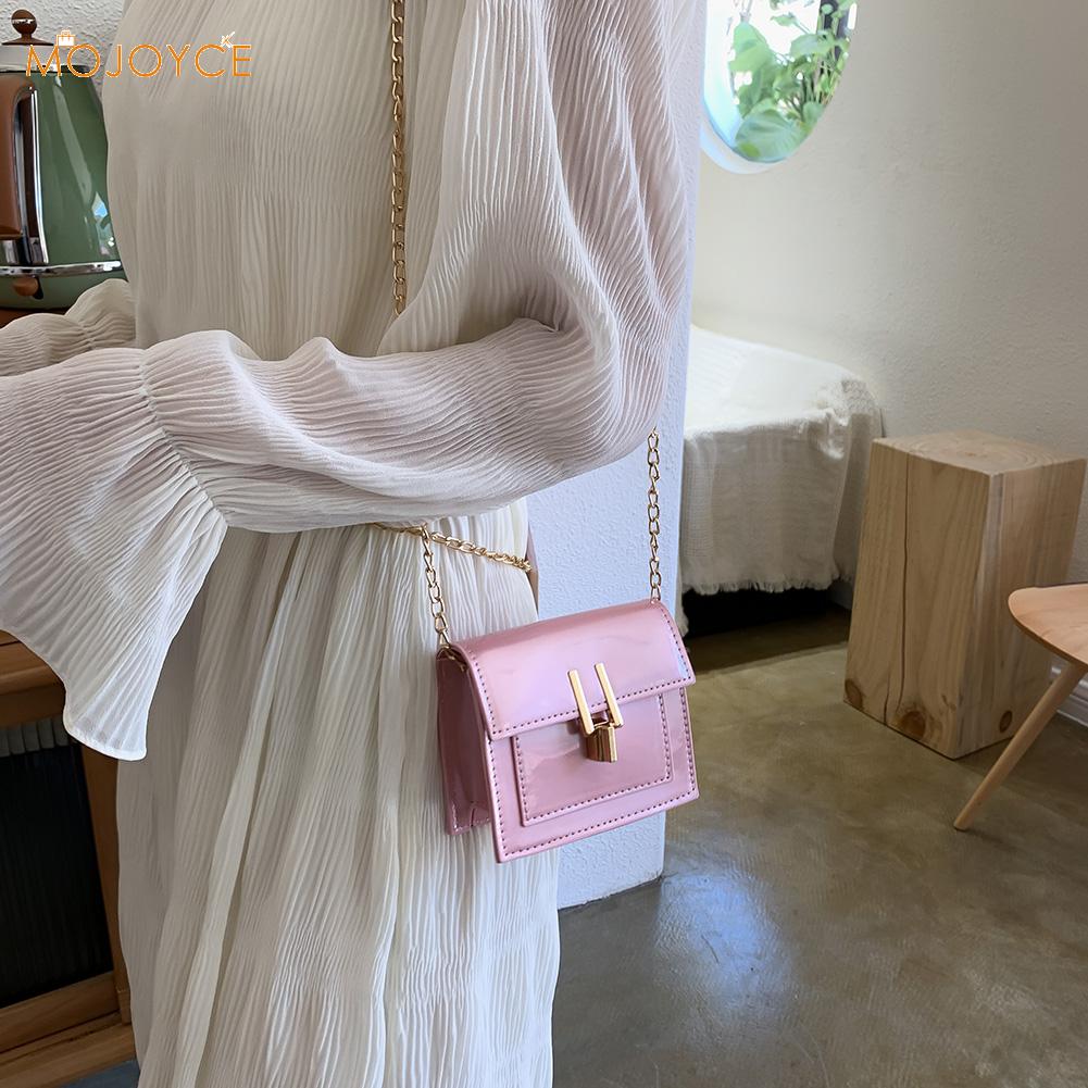 Dames handtas pu leren schoudertas voor dames stevige ketting vierkante tassen messenger schoudertassen