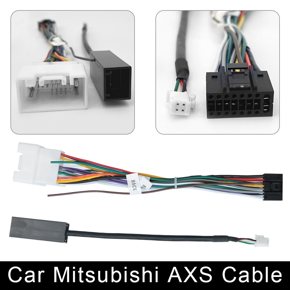 Universal Power Connector 2 Din Car Android Radio Cable: Mitsubishi AXS