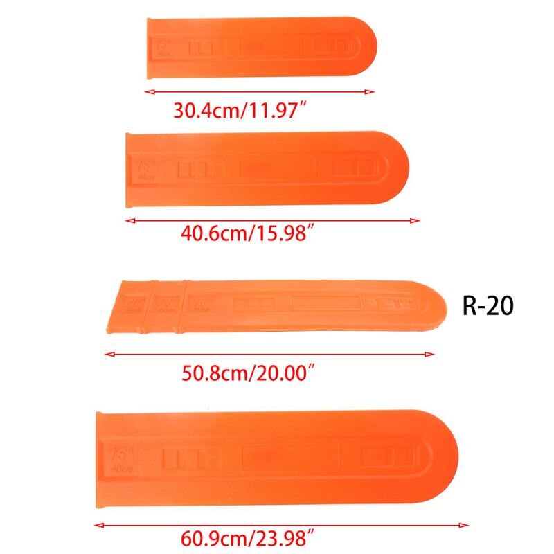 12/16/20/24in Chainsaw Bar Protective Cover Scabbard Protector Universal Guide Y5JA