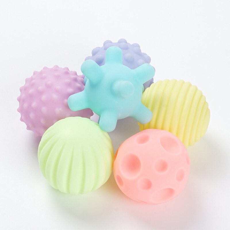 Textured Multiball Set Tactile Sensory Ball Bath Ball Toys Baby Grasp Ball Multifunctional Sensory Ball Development Brain