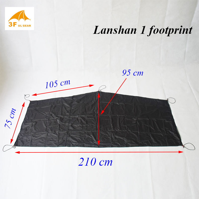 3F Ul Gear Lanshan 1/ Lanshan 1 Pro Originele Footprint Tent Mat 15d Silnylon Grondzeil: LS 1 footprint