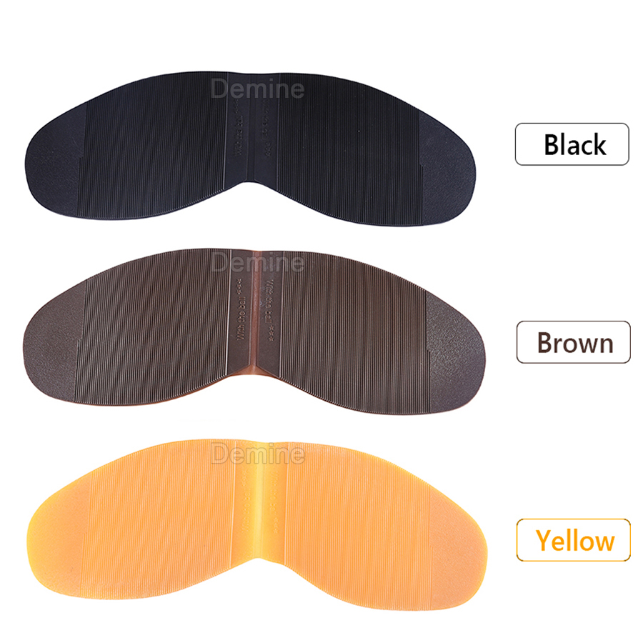 Rubber Shoe Soles Repair for Men Leather Shoes Anti Slip Ground Grip Half Outsoles Replacement DIY Mat Cushion Forefoot Pad Sole