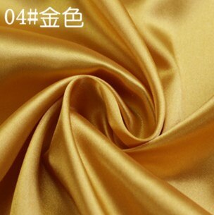 12 Colors Selection Polyester Satin Material For Clothing Linings Soft Charmeuse DIY Handmade Crafts Satin Fabric: 4 gold