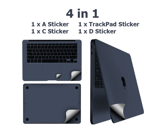 for MacBook Air 15 A2941 13 M2 A2681 Pro 14 16 M3 sticker protect film Palms Guard Rest Cover+Trackpad /body Protect Skin