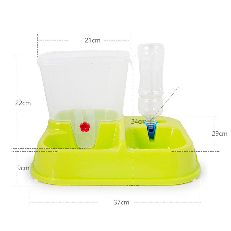 3.75L Cats Dogs Automatic Pets Feeder Self-Dispensing Gravity Dog Water Food Dispenser Bowl Pet Feeder and Automatic Drinkers