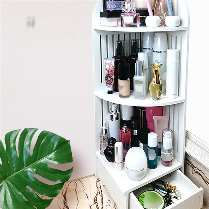 1pc Portable Lightweight Durable Practical Plastic Storage Rack Storage Shelf Storage Container Tableware Holder for Bathroom