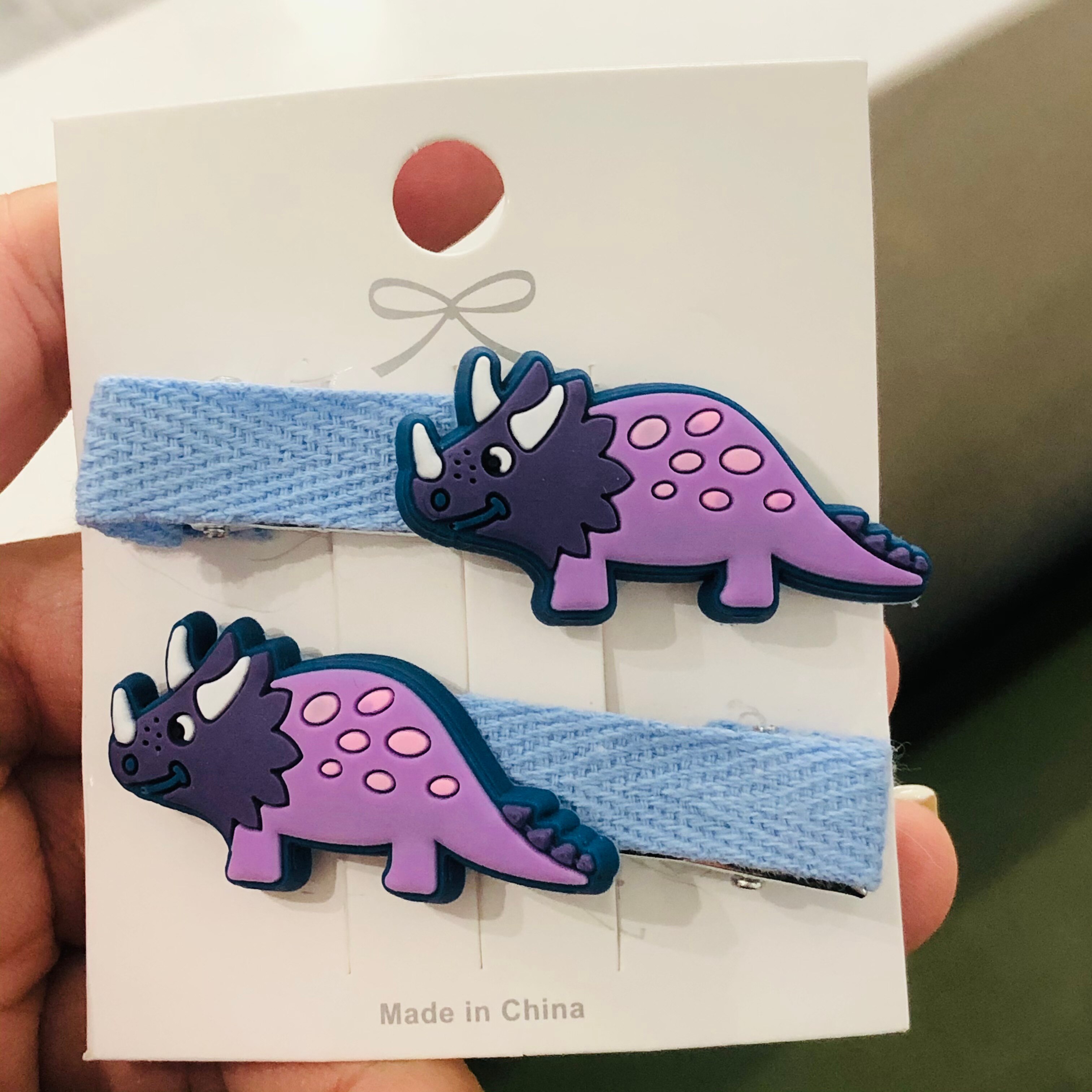 2 Teile/satz Mädchen Nette Dinosaurier Ebene Gewinde Tuch Haarnadeln freundlicher Süße Haar Clip Barrettes Stirnband freundlicher Haar Zubehör
