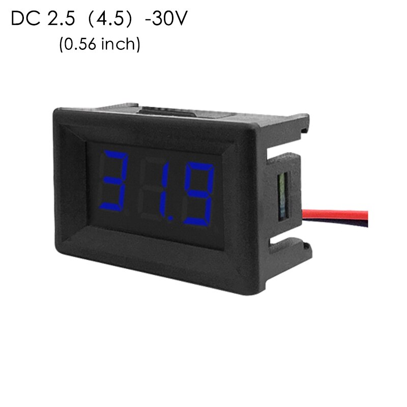 Digital Voltmeter DC 4,5 V bis 30V Digital Voltmeter Spannung Panel Meter Rot/Blau/Grün Für 6V 12V Elektromobil Motorrad Auto: blue 2.5-30V