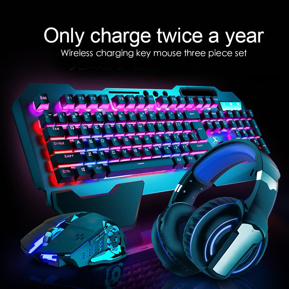 Durable Keyboard Mouse Combos Delicate K680 2.4G Wireless Gaming Rechargeable Backlit Mechanical Feel Keyboard Mouse