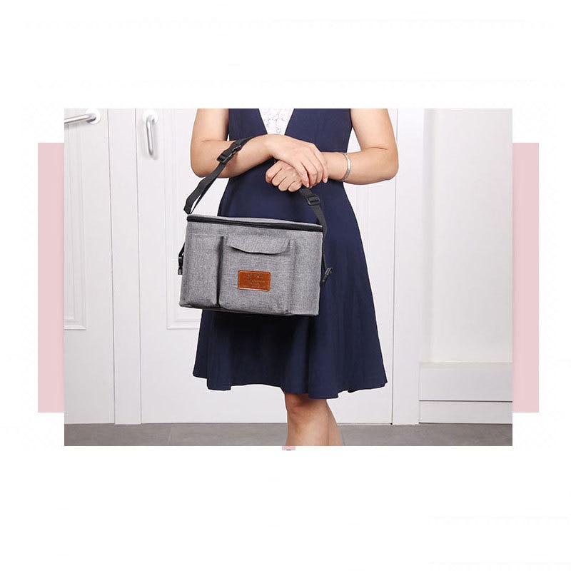 Baby Diaper Bags Nappy Bags For Stroller Organizer Mummy Diaper Bags Hanging Carriage Waterproof Pram Buggy Cart Bottle Bag