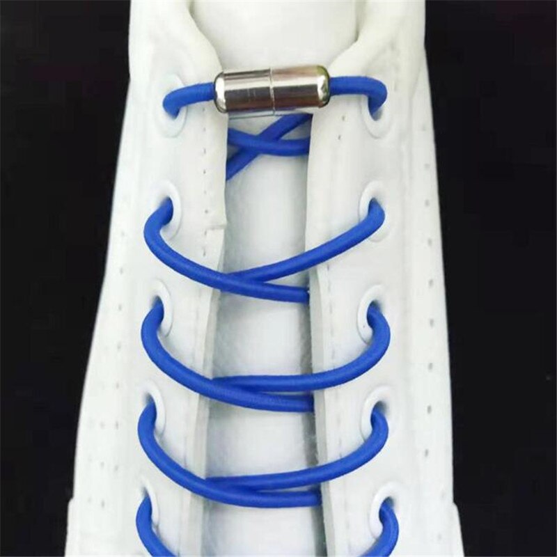 1Pair Elastic Locking Shoelaces Round No Tie Shoe Laces Kids Adult Sneakers Shoelaces Fast Lazy Shoe Lace Shoestrings
