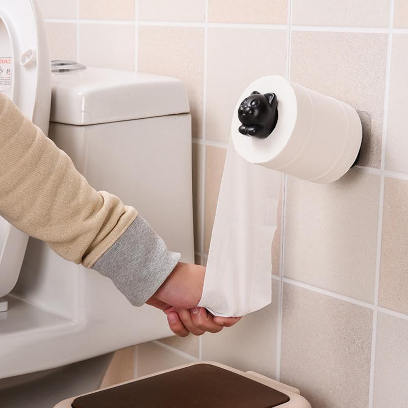 Kreative Katze Wc Papier Halfter Küche Rolle Halfter Klebstoff Schlecht Gewebe Aufhänger Schlecht Zubehör