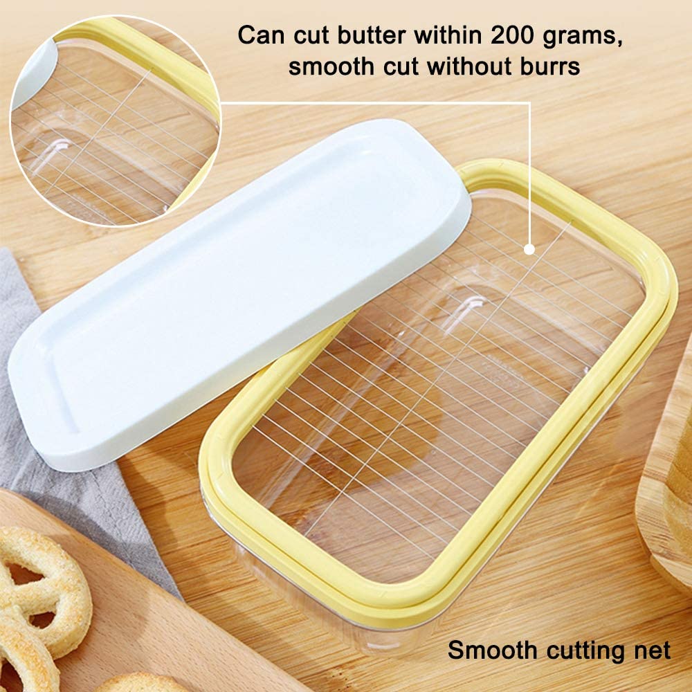 Plato de mantequilla custodio con cortador de mantequilla caja hermética almacén alimentario Rectangular contenedor con mantequilla insertar mantequilla