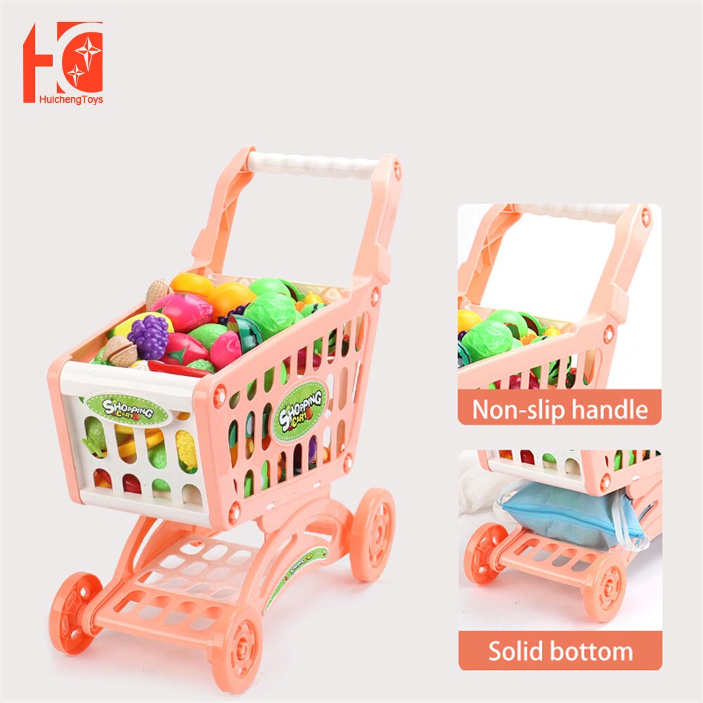 Pretend Winkelen Speelgoed Simulatie Speelhuis Meisjes Speelgoed Kinderen Winkelwagen Speelgoed Voor Meisjes Grote Supermarkt Trolley Push Auto G